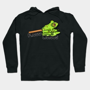 Froggylicious Lollipop - Fun Frog Design Hoodie